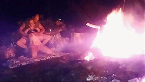 late night bonfire ravaging