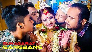 GangBang Suhagarat - Besi Indian Wife Very 1st Suhagarat with Four Husband ( Full Movie )