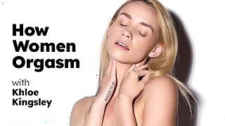 UP CLOSE - How Women Orgasm With Petite Blonde Khloe Kingsley! SOLO FEMALE MASTURBATION! Utter SCENE