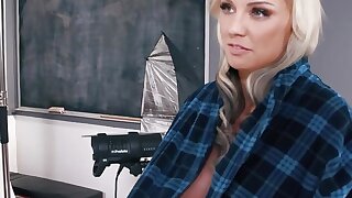 TRANSFIXED - Stacked Model Brittney Kade Hard Fucks Hot Coworker Kenzie Taylor After Photoshoot